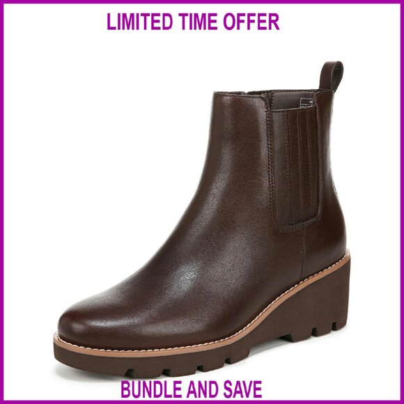 Water Repellent Ankle Booties with Arch Support Side Zipper